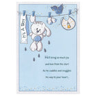 Rosedale 5-1/2" x 8" It's a Baby Boy Greeting Cards And Envelopes, 12 Pack (15198)-Printed on premium uncoated card stock