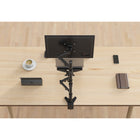 SHOPPINGALL Extra Tall Fully Adjustable Dual Monitor and Laptop Mount Stand with 31.5 inch Stand-up Pole for Laptop up to 17" Monitors up to 32" - SA-LH09L-Black-6