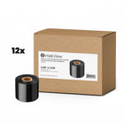 IntekView - Ruban à transfert thermique cire - 2,36" x 1476' - Centre 1"- Paquet de 12-Qualité premium, impressions nettes et précises