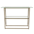Flash Furniture Mar Vista Collection Glass Console Table with Matte Gold Frame-Contemporary Style