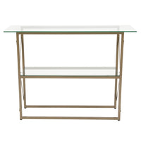 Flash Furniture Mar Vista Collection Glass Console Table with Matte Gold Frame-Contemporary Style