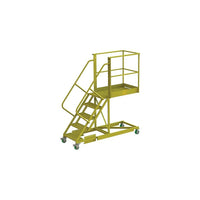 Tri-Arc Supported 50" Cantilever Rolling Ladder, Perforated, 84" x 84" (UCS500540246)-Frame Material: Steel