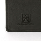 Karla Hanson 28601 Professional & Travel Prestige Leather International Passport Cover, Black-Flight ticket slot
