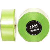 JAM PaperMD – Ruban de satin double face, 1,5 po de largeur x 25 verges, vert lime, 2/paquet (808SAligr25g)-Vert lime