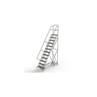 Tri-Arc Manufacturing All Directional Rolling Ladder, No. of Steps: 12, Platform Height: 120" (KDED112242)-No. of Steps: 12