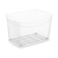 KIS 60L Omni Storage Box with Wheels, Clear-KIS 60L Storage w Wheels