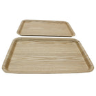 Cathay Importers Bentwood Rect Tray 17.25"W x 13.25"D x 0.6"H - Light Brown - 2 Pack-Sturdy bentwood construction - made from willow wood veneer