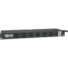 Tripp Lite RS1215RA 12-Outlet Rackmount Power Strip 15' Cord Black-Outlets placed at right-angles with a ground pin at the bottom to accommodate bulky transformers