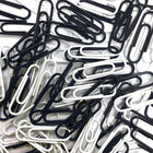 JAM Paper Coloured Standard Paper Clips, Small, Black/White, 50000 Pack (371332129)-Small paperclips