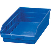 Integrated Plastics, Shelf Bins, 6-5/8" W x 4" H x 17-7/8" D, Blue, 40 Lbs. Capacity - 12 Pack-Capacity: 40 lbs.