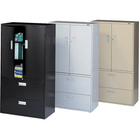 ProSource Multi-Stor Cabinet, Grey-Multipurpose, 2-door hinged cabinets